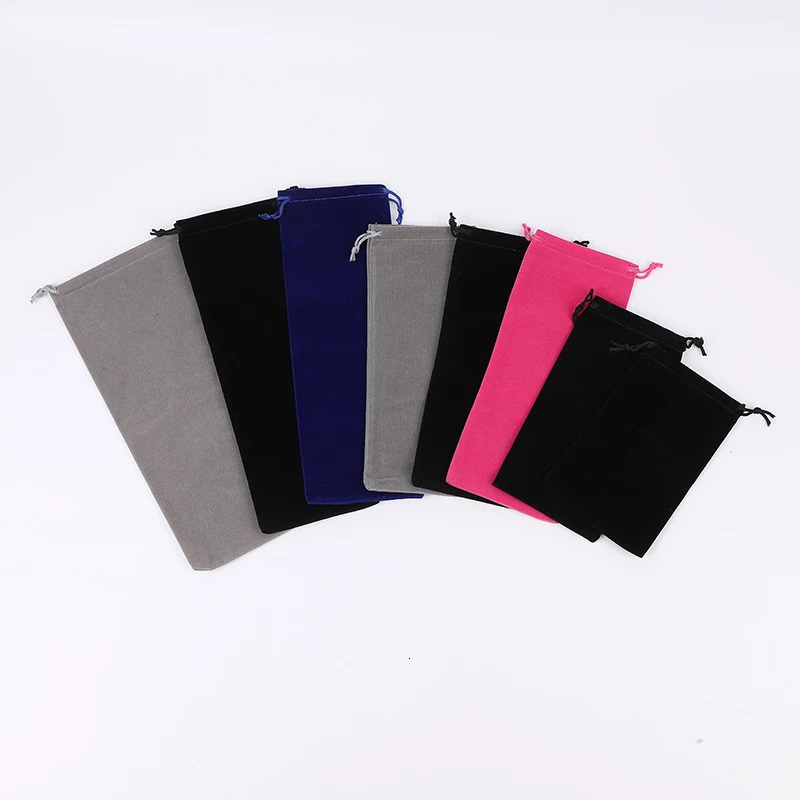 50 pieces/batch of drawstring velvet bags for perfume bottles mobile phones Christmas gift packaging bags 8 * 17 10 * 20 10 * 25 10 * 30cm customized 