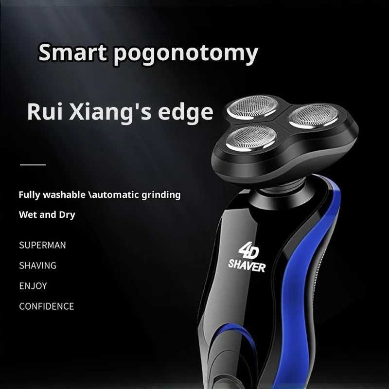 Electric Shavers for Men Waterproof Electric Trimmer Razor Wet and Dry Use Rechargeable Battery Rotary Shavers Machine ShavingXJ241207
