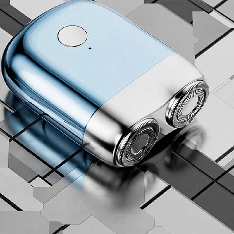 Portable Electric Travel Shaver Electronic Razors Men Rechargeable Shaving Face Beard Electric ShaverXJ241207