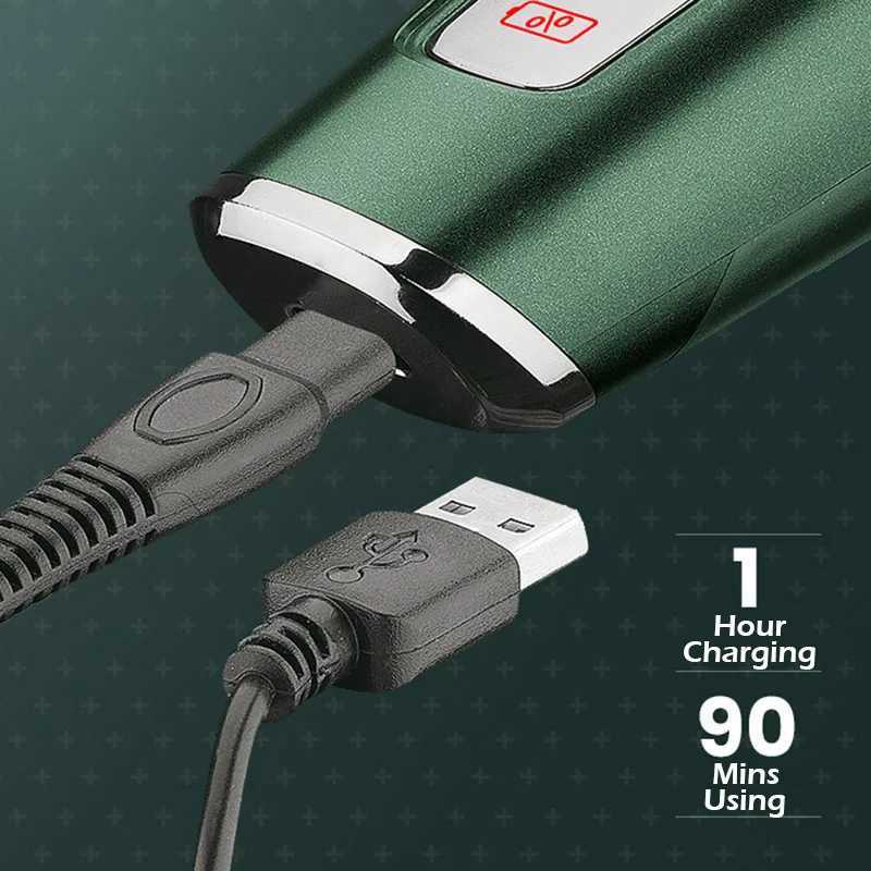 Kemei Rechargeable Electric Shaver Beard Shaver Men Electric Razor Floating Hair Trimmer Face Care Shaving MachineXJ241207