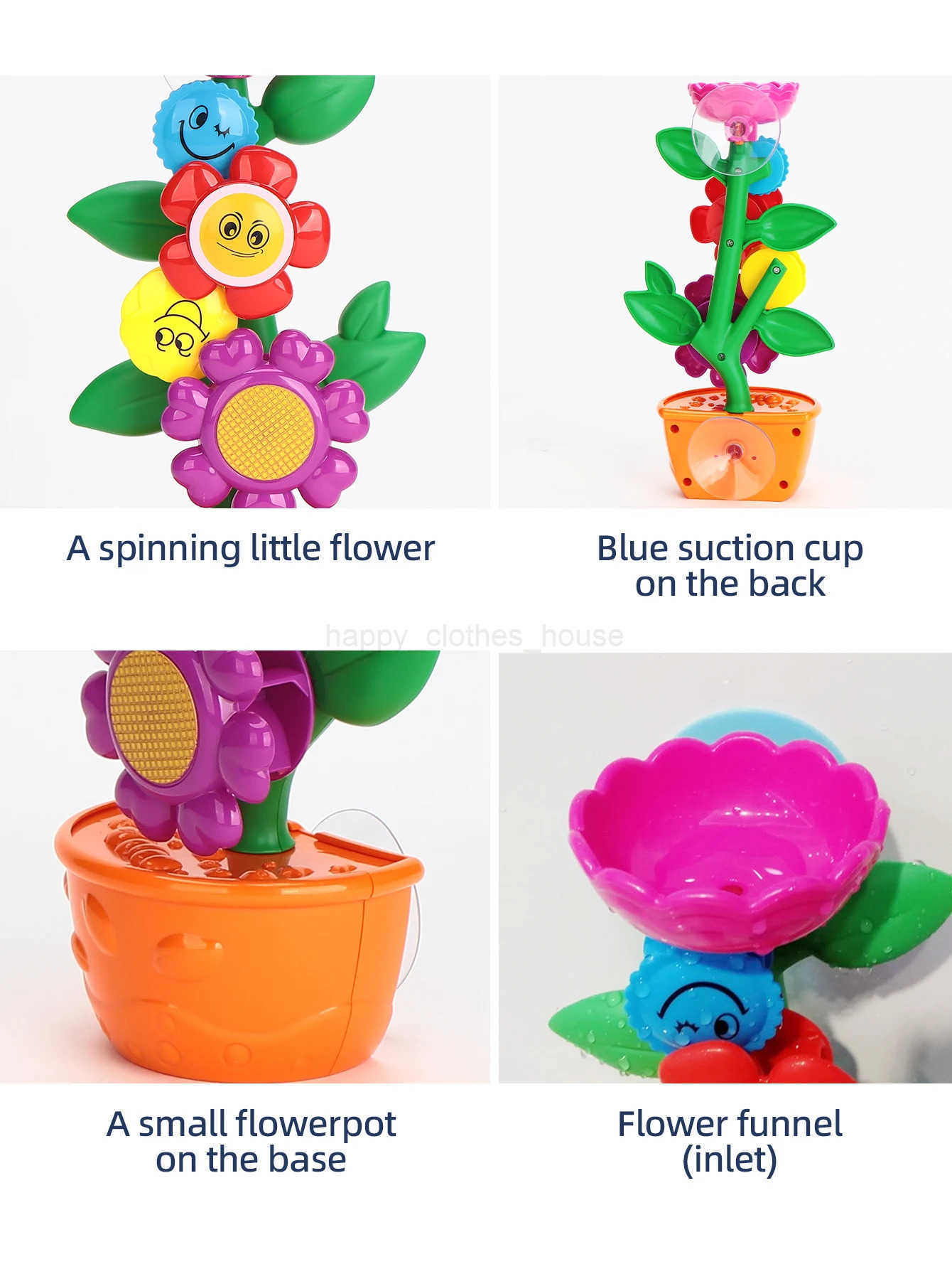 Bathroom Toys Series Little bees can store water leaks with a shower The flowers will turnXJ241207