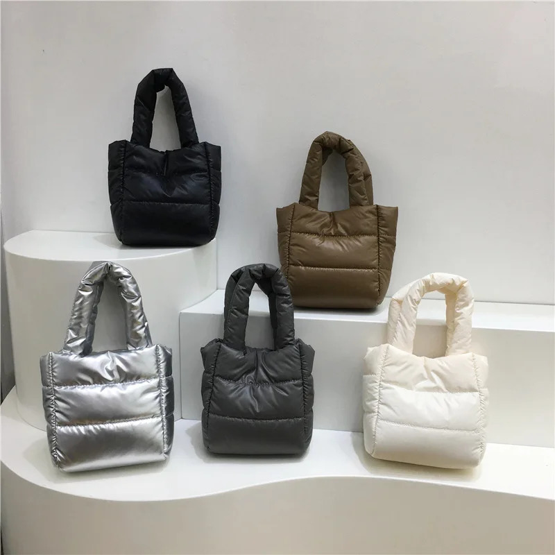 Down cotton jacket bag cute womens small handbag Versatile portable cross body bag womens wallet and handbag 241205