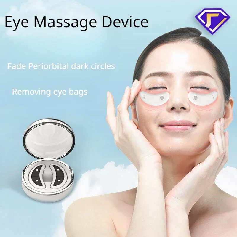 EMS Eye Relax Massager Electric Eyes Pads MicroCurrent Heating Therapy Acupressure Fatigue Relief Anti-Wrinkle Blood Circulation 241206