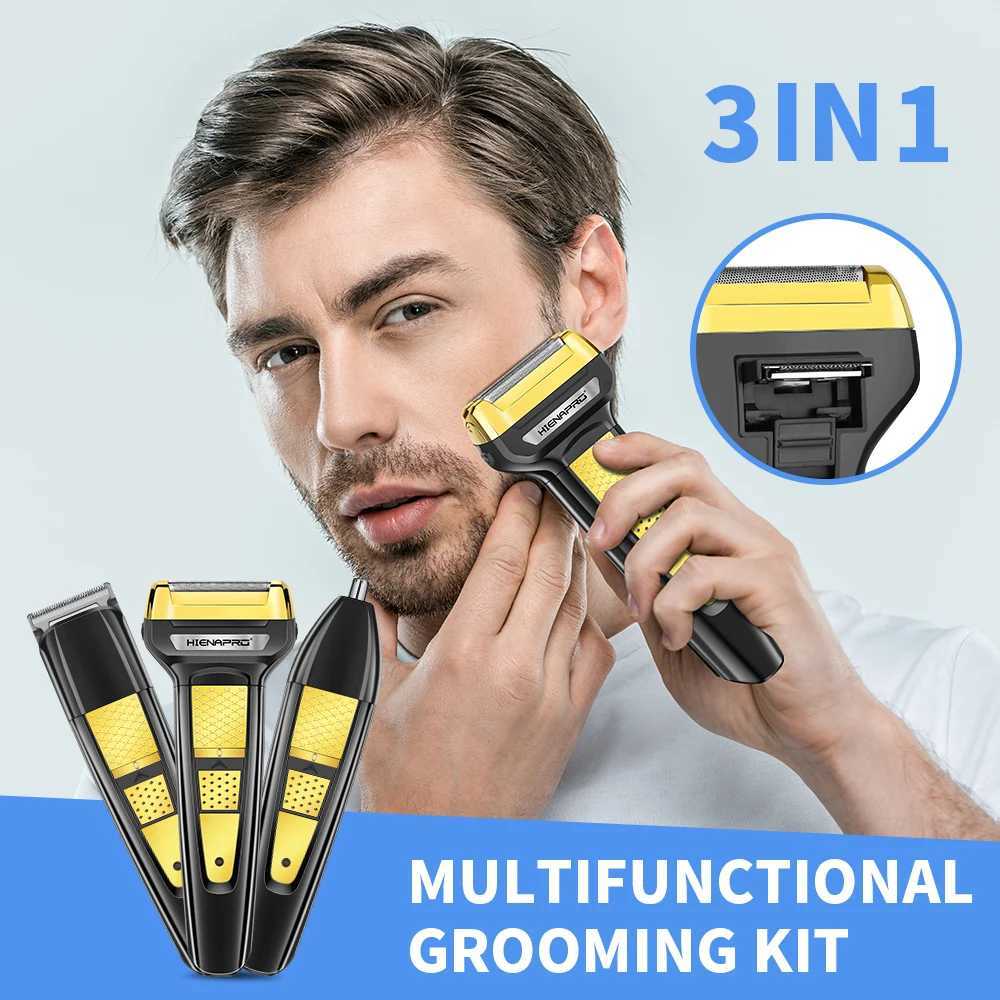 hiena Professional Rechargeable Hair Clipper 0mm Bareheaded Hair Removal Razor High Quality Electric Shaver for Men CordlessXJ241207