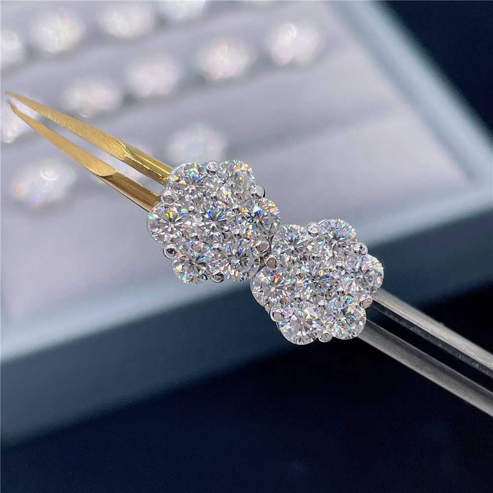 Zuanfa Popular Pass Dia Tester Fine Jewelry Sier 8mm 12mm 15mm wer VVS Moissanite Stud Earrings