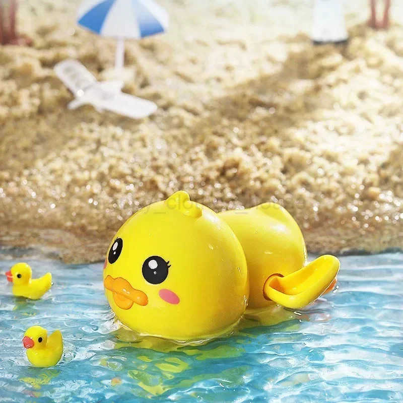 Bath Toys Cute Swimming Duck Bath Toys for Toddlers 1-3 Floating Wind Up Toys for Boy Girl New Born Baby Bathtub Toddler ToyXJ241207