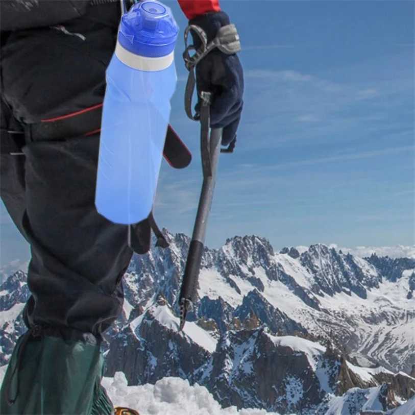 600ml Foldable Beverage Water Bottle Cup Silicone Travel Outdoor Sports Bicycle Accessories Z260202