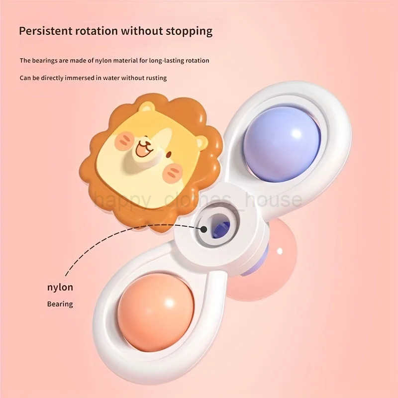 3PCS Suction Cup Spinner Toy Baby Bath Funny Game Educational Toys For Children Girls Boys Infant Sensory Stress Reliever GiftXJ241787