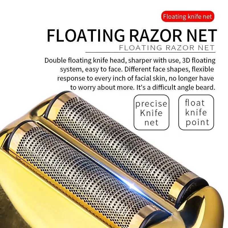 Kemei Metal barber hair electric shaver for men Rechargeable beard electric razor washable bald head shaving machine lithiumXJ241207