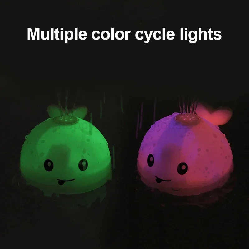 Baby Light Up Bath Toys Whale Automatic Sprinkler Bathtub Toys kids Infant Swim Pool Bathroom Toys Gifts With Music LED LightXJ266607