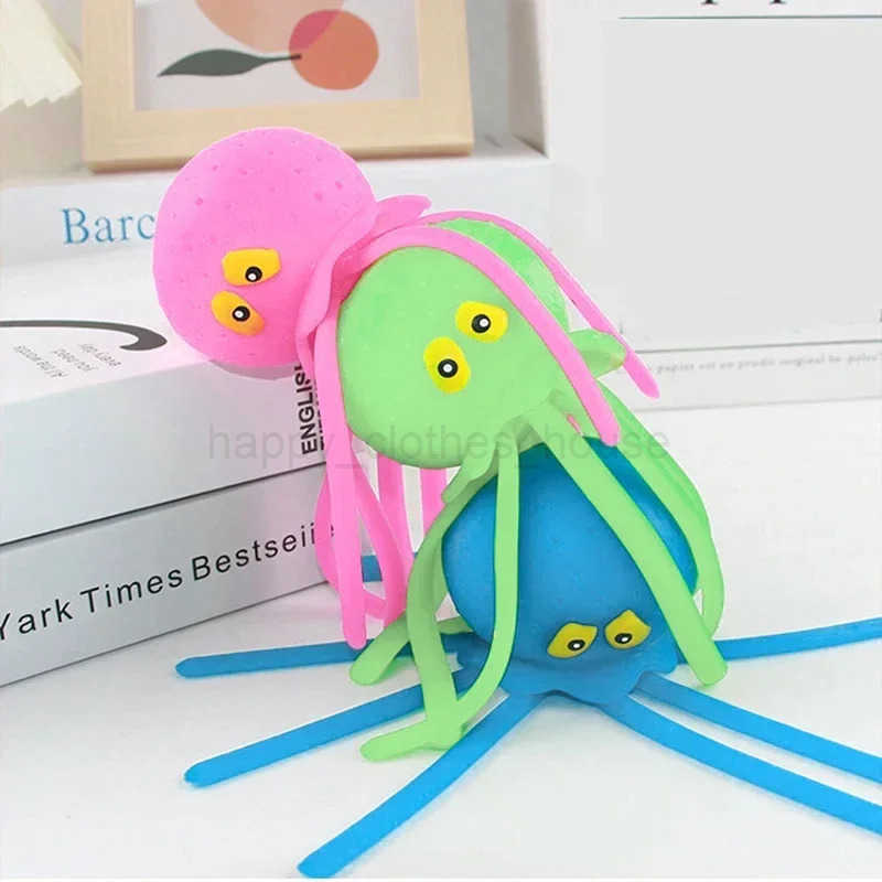 Baby Bath Toys Sponge Water Absorbing Octopus Squeezing Stress Relief Toys Summer Swimming Play Water Toy for ChildrenXJ240284