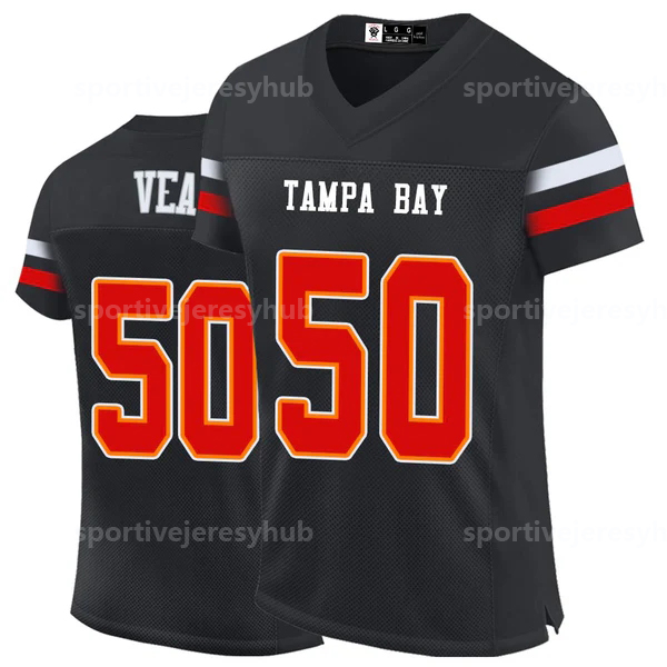 Custom Mens/Youth Football Stitched Jerseys 6 Baker Mayfield 13 MikeEvans 12 TomBrady 25 LeSean Antoine WinfieldJr. Buccaner American Football Jersey