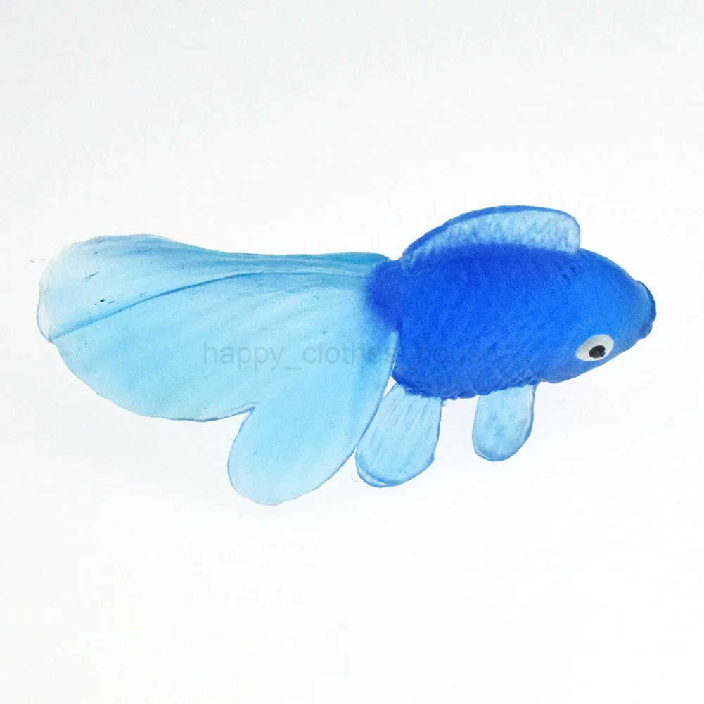 10pcs/set Mini Soft Rubber Gold Fish Baby Bath Toys Plastic Simulation Small Goldfish Water Toy Fun Kids Swimming Beach ToysXJ241207