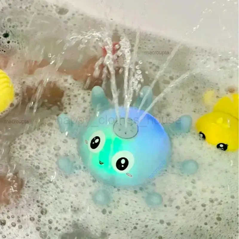 Baby Bath Toys Spray Water Shower Bathing Toys for Kids Electric Whale Bath Ball with Light Music LED Light Toys Bathtub ToyXJ241452