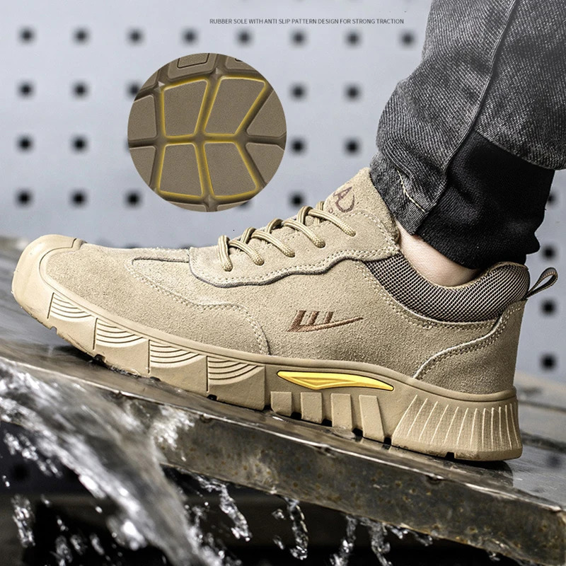 Work safety shoes mens welding insulation protection sports shoes steel toe anti vibration work shoes outdoor hiking shoes 241206