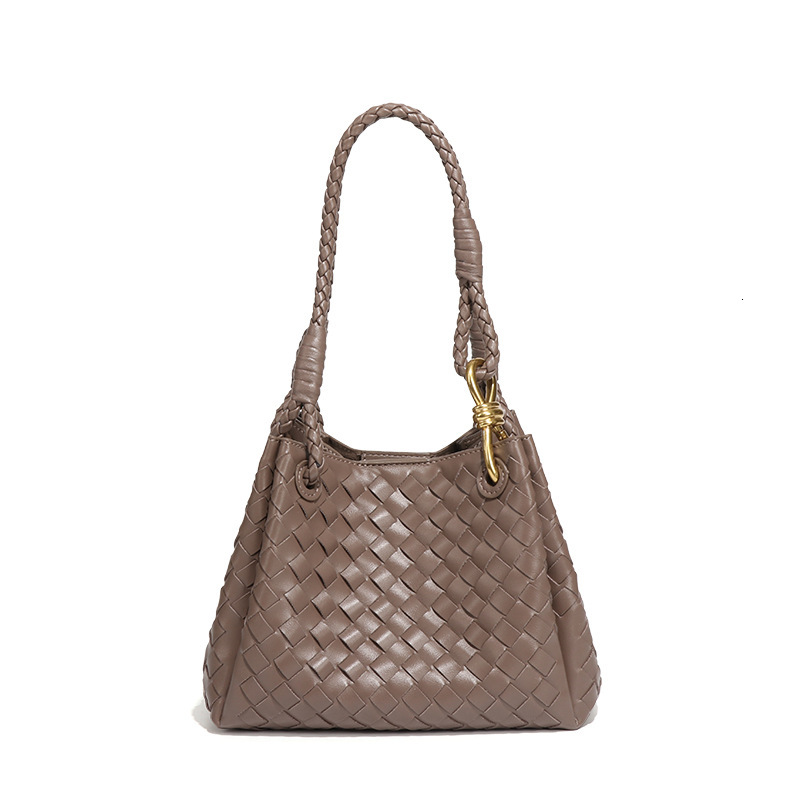 Handwoven British Style Parachute New Summer Metal Rope Buckle, Single Shoulder Crossbody Bag, Vegetable Basket Tote Bag