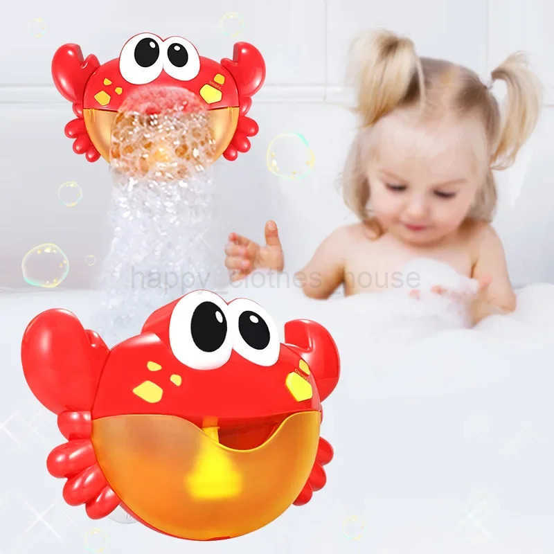 Baby Bath Toys Bubble Machine Crabs Frog Music Kids Bath Toy Bathtub Soap Automatic Bubble Maker Baby Bathroom Toy for ChildrenXJ241207