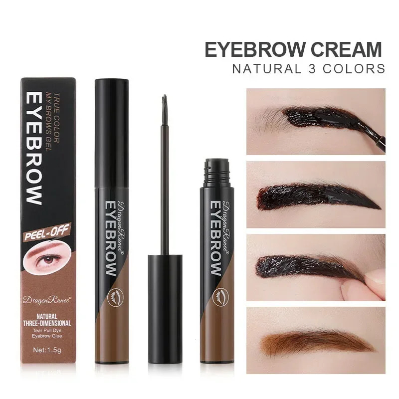 1pc Tattoo Peel Off Eyebrow Gel Tint Semi Permanent Brow Tint Waterproof Transfer-proof For Fuller Defined Looking Brows 241206