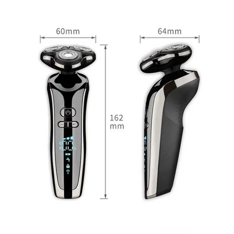 Electric Shaver Mens 4D Electric Beard Trimmer USB Rechargeable Professional Hair Trimmer Hair Cutter Razor Nose Hair TrimmerXJ241207