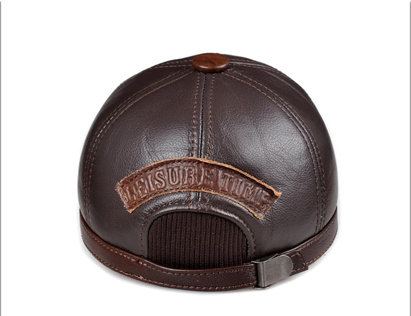 RY127 Winter Mens Leather Personalized Baseball Cap for Sale Mens Ear Protection Truck Golf Cap 241206