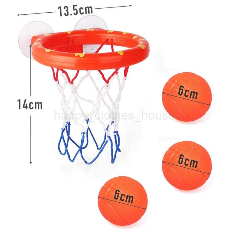 Baby Kids Mini Basketball Bathtub Water Play Set with 3 Balls Funny Shower Bath Fun Toys for Toddlers Educational and SafeXJ241207