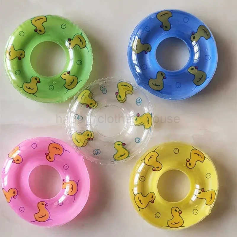 Summer Mini Swimming Circle Toy Babby Kids Funny Swimming Doll Pool Float Ring Toys Floating Rubber Bath Pool Inflatable ToyXJ241207