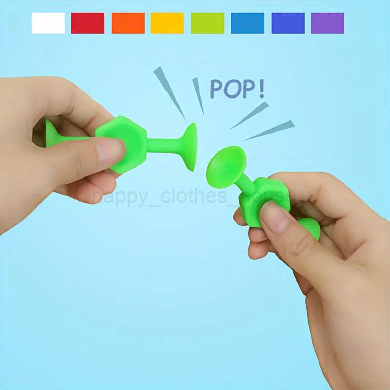 19/24/48Pcs Suction Bath Toys for Kids Soft Silicone Sucker Toys Toddlers Fidget Sensory Suction Cup Toy for Windows TravelXJ241207