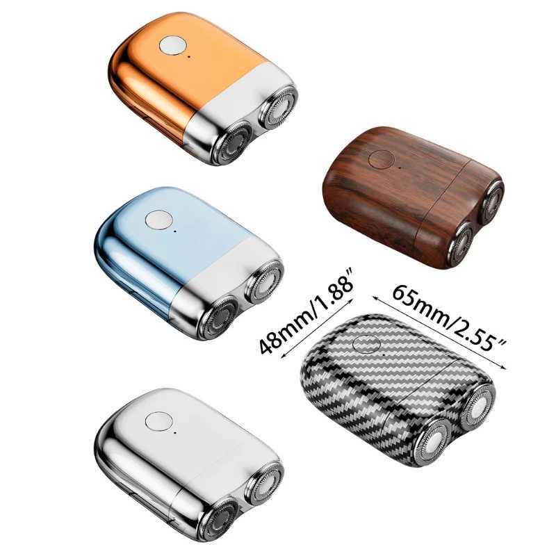 Portable Electric Travel Shaver Electronic Razors Men Rechargeable Shaving Face Beard Electric ShaverXJ241207