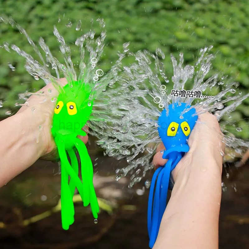 6 Colors Sponge Absorbent Octopus Baby Bath Toys Squeezing Stress Relief Toys Summer Swimming Pool Play Water Toy for ChildrenXJ241207