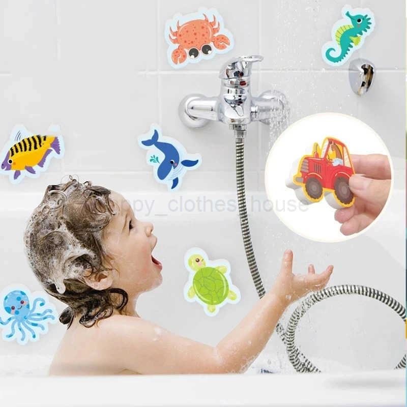 Baby Bath Toys Funny Foam Animals Cognitive Floating Toy Children Bathroom Stickers Kids Bath Play Water Bathtub Toys for BabiesXJ241207