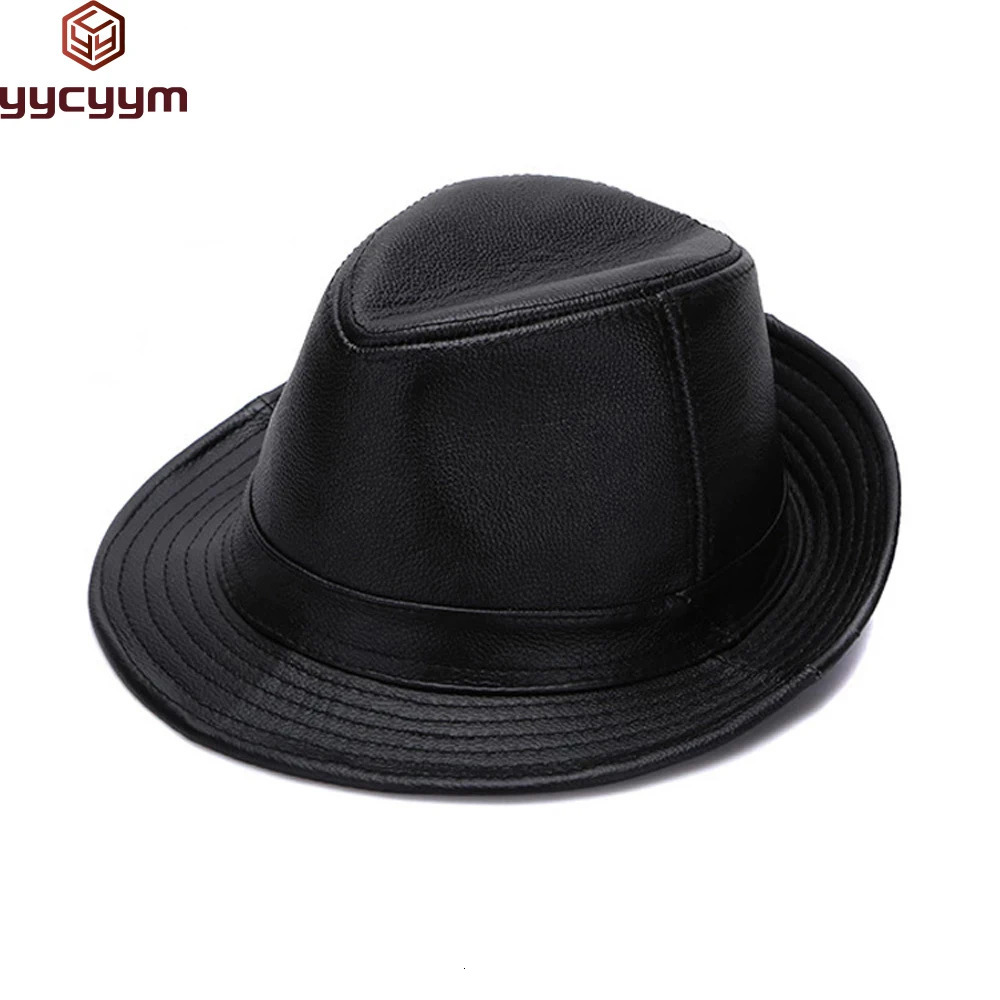 2024 autumn winter warm denim 100% real denim leather hat mens real denim leather hat mens fashion hat 241206