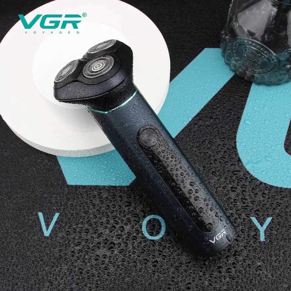 Original VGR Wet Dry Electric Shaver For Men Beard Hair Rechargeable Facial Electric Razor Balds Head Shaving Machine LithiumXJ241207