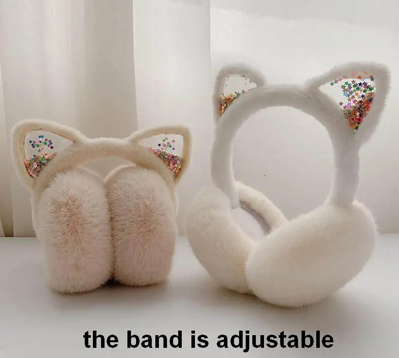 Cute cat ears flash warm plush earmuffs baby cache Olil childrens earmuffs boys earmuffs girls warm earmuffs winter H299 241205