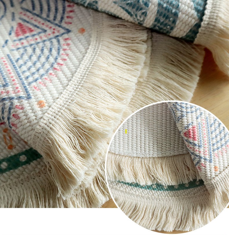 8 Pcs Fabric Tassel Placemat Fringe Bowl Mats Braided Placemats Desk Coasters Hot Plate Mat Place Mat Home Decoration Kitchen, Dining Bar Mats Pads 36