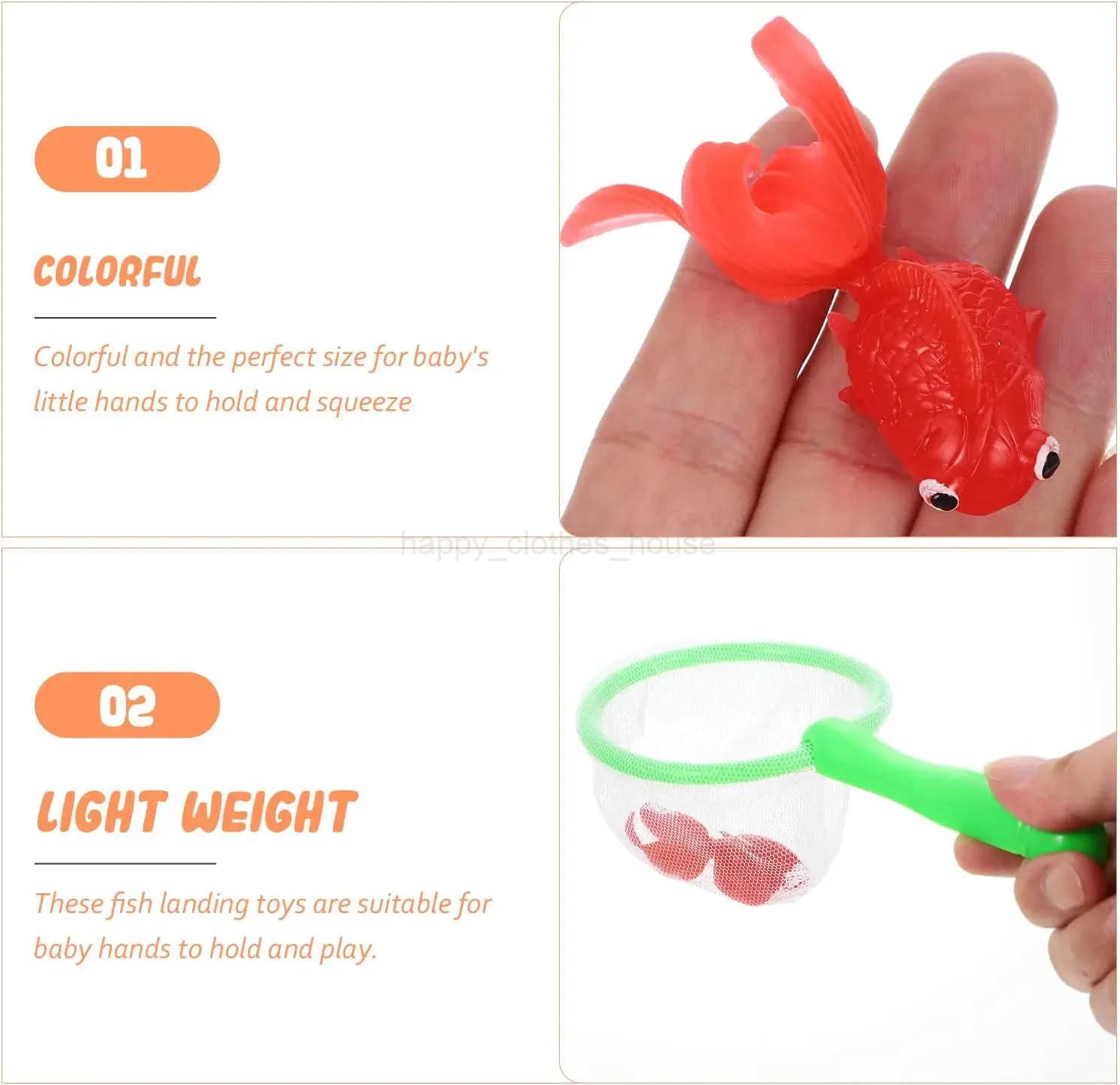 7pcs Baby Bath Toys Set with Fishing Net Water Toys Bathtub Baby Play Swimming Pool Games Gift for Kids Toddler Birthday ParXJ241207