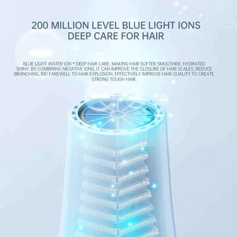 Quick Drying Hair Dryer USUKEU Plug Household Blue Light Cold and Air 110V220V Hammer Hair Dryer 241206