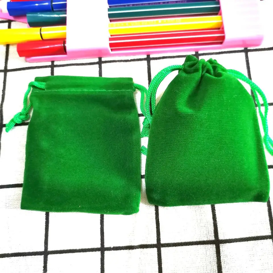 100 pieces/batch Velvet drawstring bags Jewelry packaging bags Velvet gift bags 241206