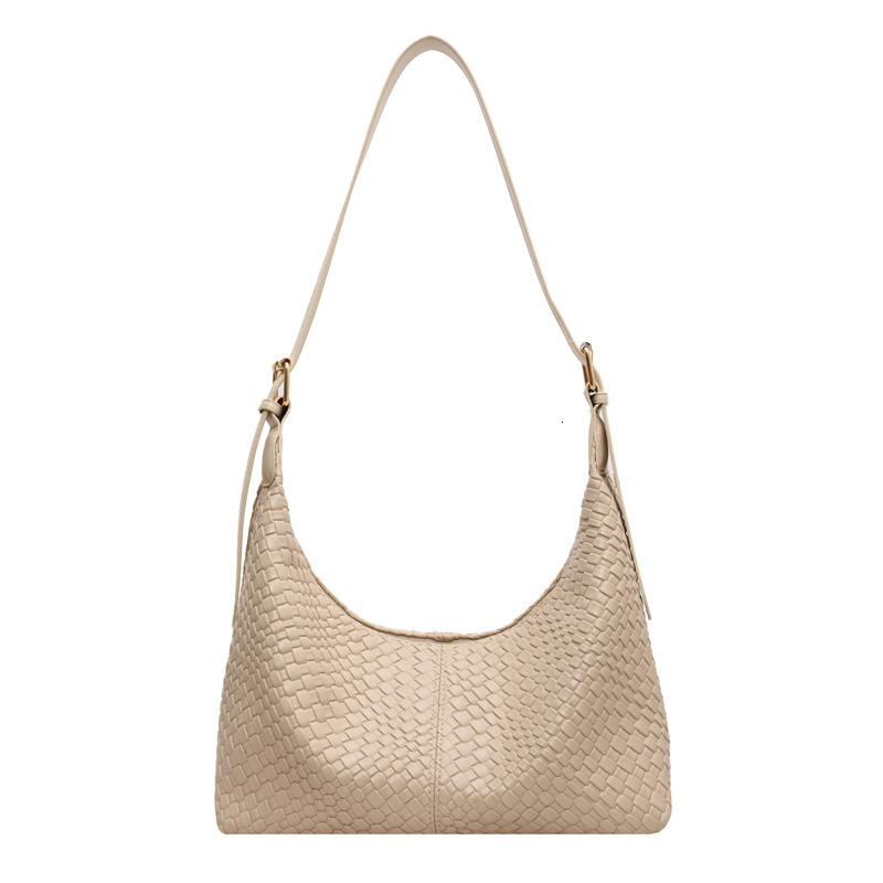 New woven shoulder spring and summer, underarm for women, 2024 new versatile bags, fashionable bucket bags