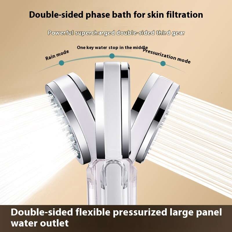 Double sided household bathroom water heater, pressurized shower showerhead, showerhead set