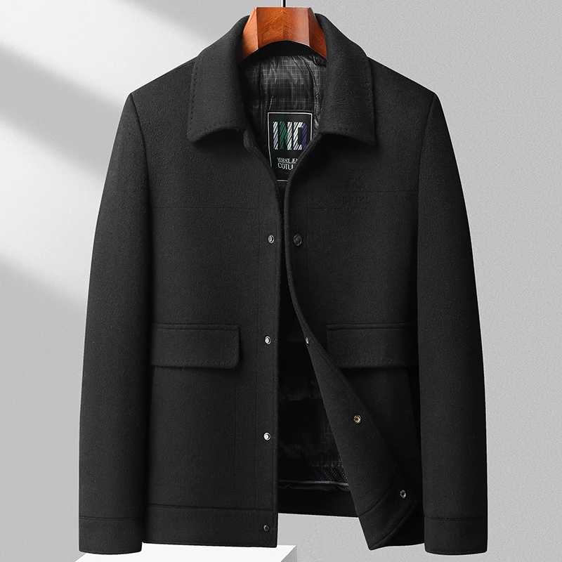 2024 Autumn/Winter New Mens Wool Coat Detachable Inner Jar Short Sleeve Jacket High end Fabric Youth Fashion Wool Coat X241207