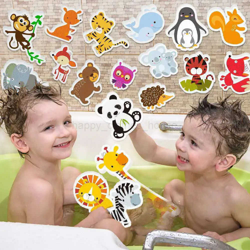 Baby Toys Animal Bath Toys for Boys and Girls Toddler Soft EVA Foam Traffic Cognitive Floating Water Toys Bathtub Bathroom ToysXJ241207