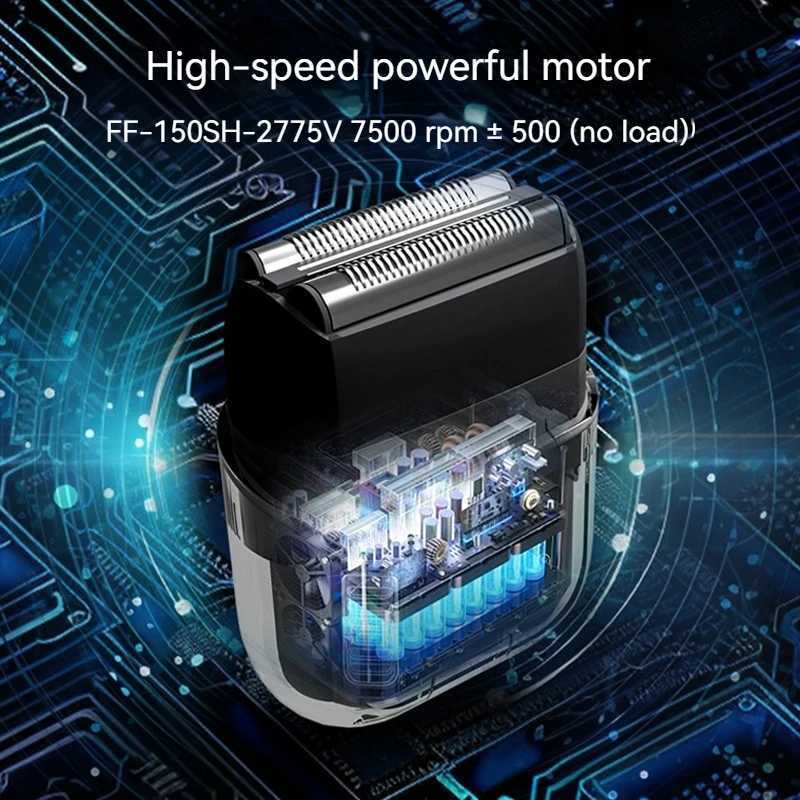 MOTA Portable Mini Electric Shaver Smart Digital Display TYPE-C Rechargeable Shaver Reciprocating Mens Shaving MachineXJ241207