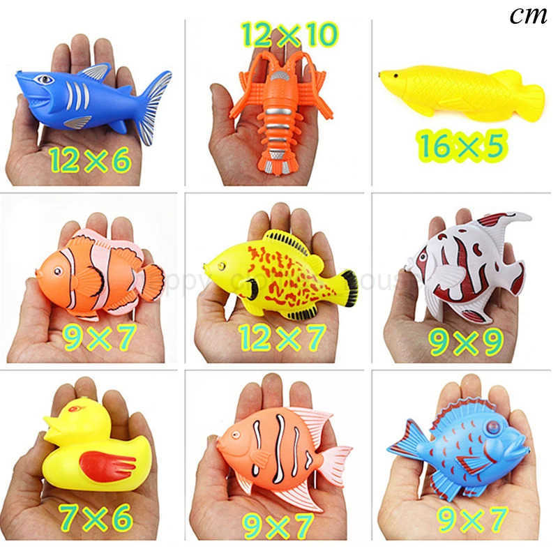 Children Bathtub Magnetic Fishing Toy Swimming Bathing Pool Water Floating Fish Toy Parent-child Interactive Toys Game Baby ToysXJ241207