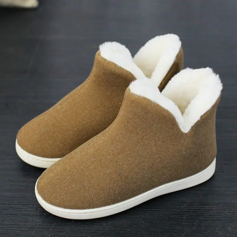 Mens Winter Neutral Plus Size 30-47 Casual Plush Shoes Warm Velvet Sports Shoes Womens Snow Boots Home Cotton Slippers 241206