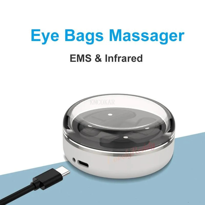 EMS Eye Massager Relief Eye Facial Relaxation Tool Electric Red Light Eye Heating Pad Black Eye Bag Removal Anti-Wrinkle 241206