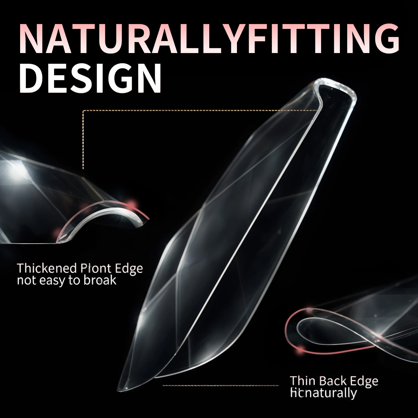 3D Diamond Gel False Nail Tips Almond Nail Ballet False Nails Acrylic Full Cover Press on Nails Manicure Extension Tools 241206