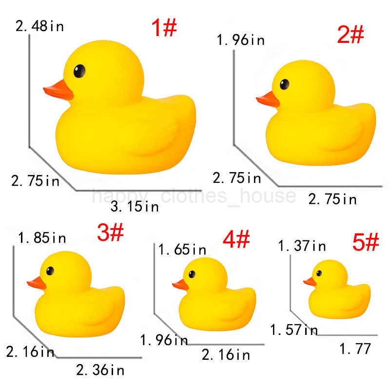 Bath Duck Toys 5 Pcs Rubber Duck Family Squeak Float Ducks Baby Shower Toy for Toddlers Boys GirlsXJ241207