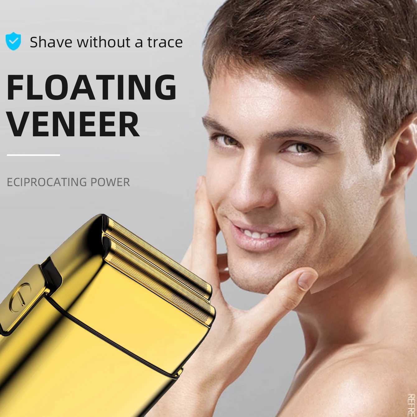 Kemei Shaver Professional Razor Electric Shaver Reciprocating Shaving Machine Portable Beard Trimmer Rechargeable Shaver For MenXJ241207