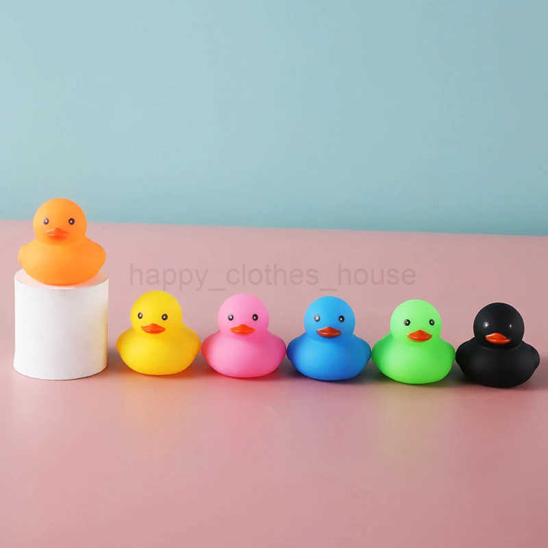 Baby Bath Toys Cute Little Yellow Duck Bath Toys Bathroom Bath Swimming Water Toy Soft Floating Rubber Duck Squeeze Sound ToyXJ241207