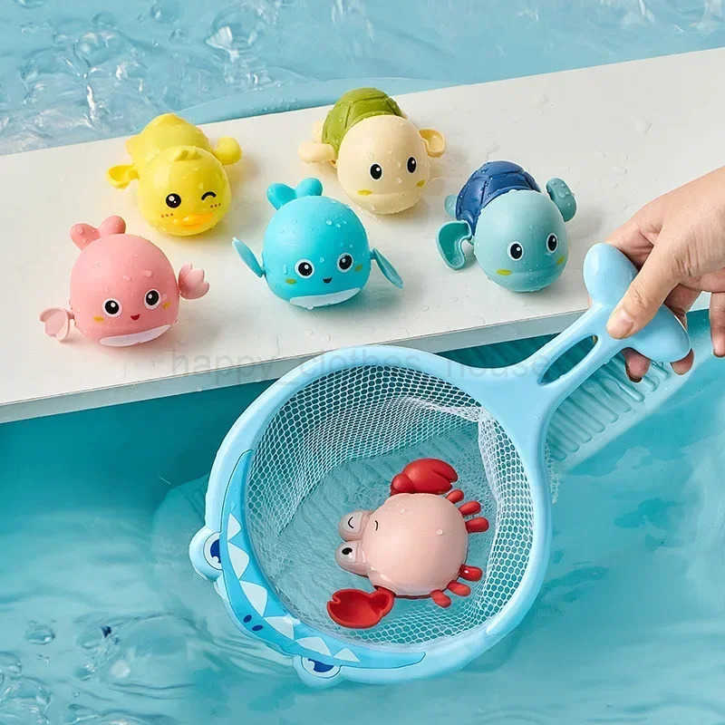 Animal Baby Bathing Toy Cute Duck Bathroom Bathtub Toys Fun Baby Bath Toys Swimming Dolphins Pool Game for ToddlerXJ241207